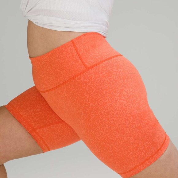 lululemon athletica Pants - EUC Lululemon Wunder Train High-Rise Bike Yoga Short Warm Coral Orange | Size 2